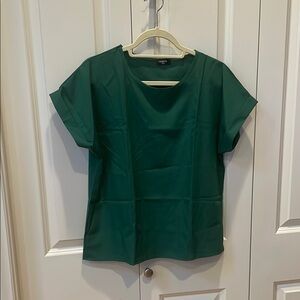 H&M Green Boxy Short Sleeve Blouse